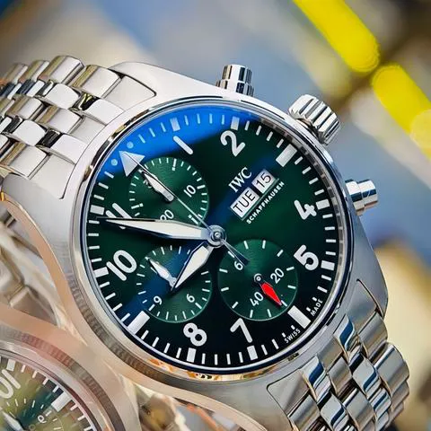 IWC Pilot IW388104 41mm Stainless steel Green