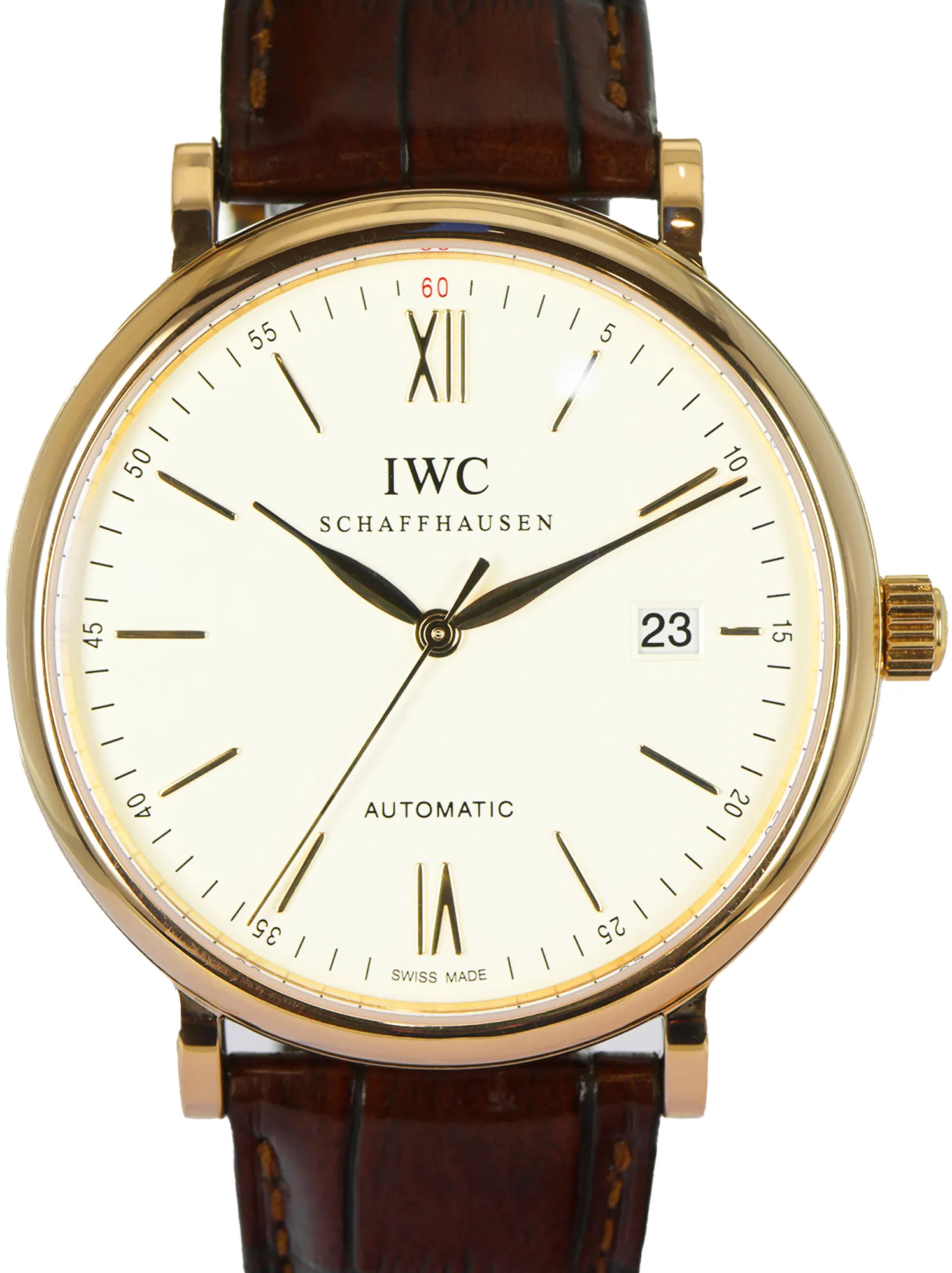 IWC Portofino IW356504 40mm Yellow gold Silver