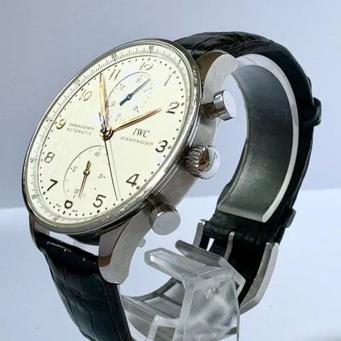 IWC Portuguese Chronograph IW3714 41mm Stainless steel White 1