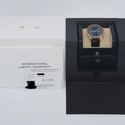 IWC Portuguese Chronograph IW371610 41mm Yellow gold Gray 5