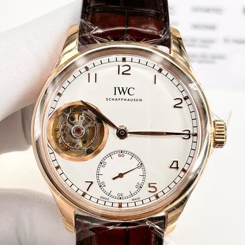 IWC Portuguese Tourbillon IW546302 43mm Rose gold Silver