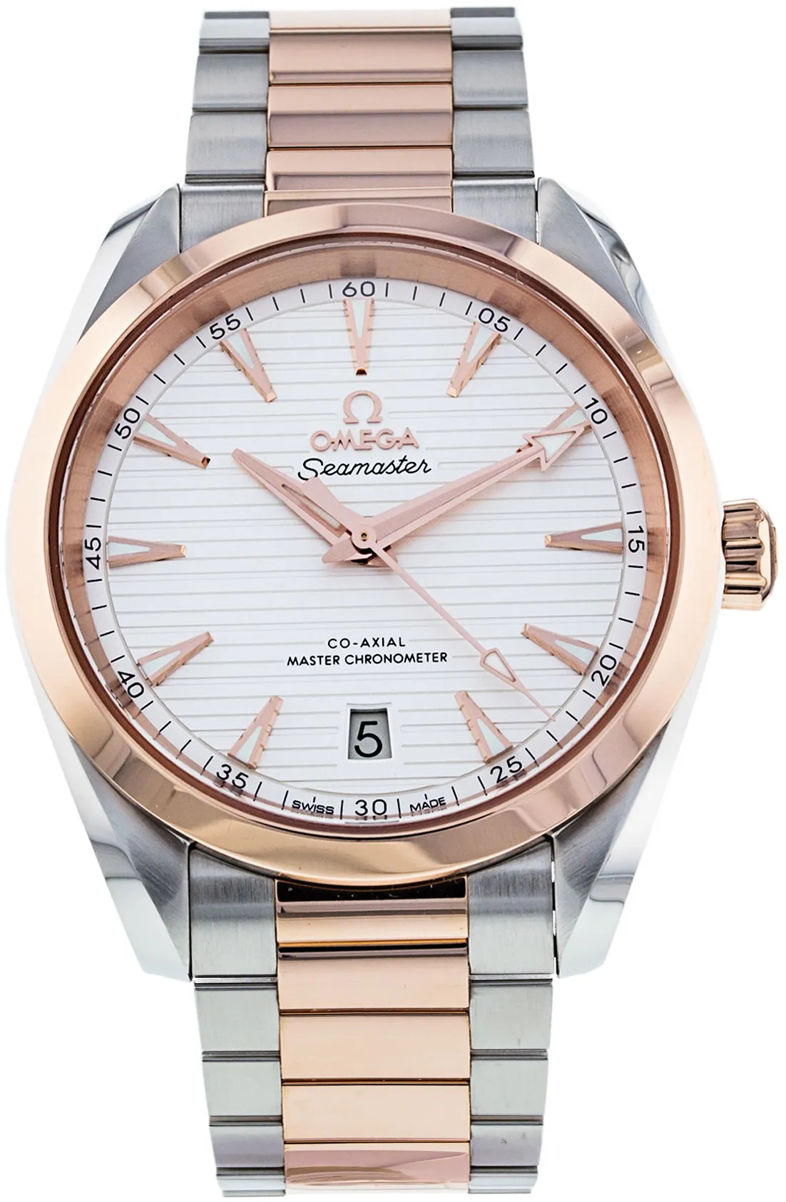 Omega Aqua Terra 220.20.38.20.02.001 38mm Rose gold and Stainless steel Silver