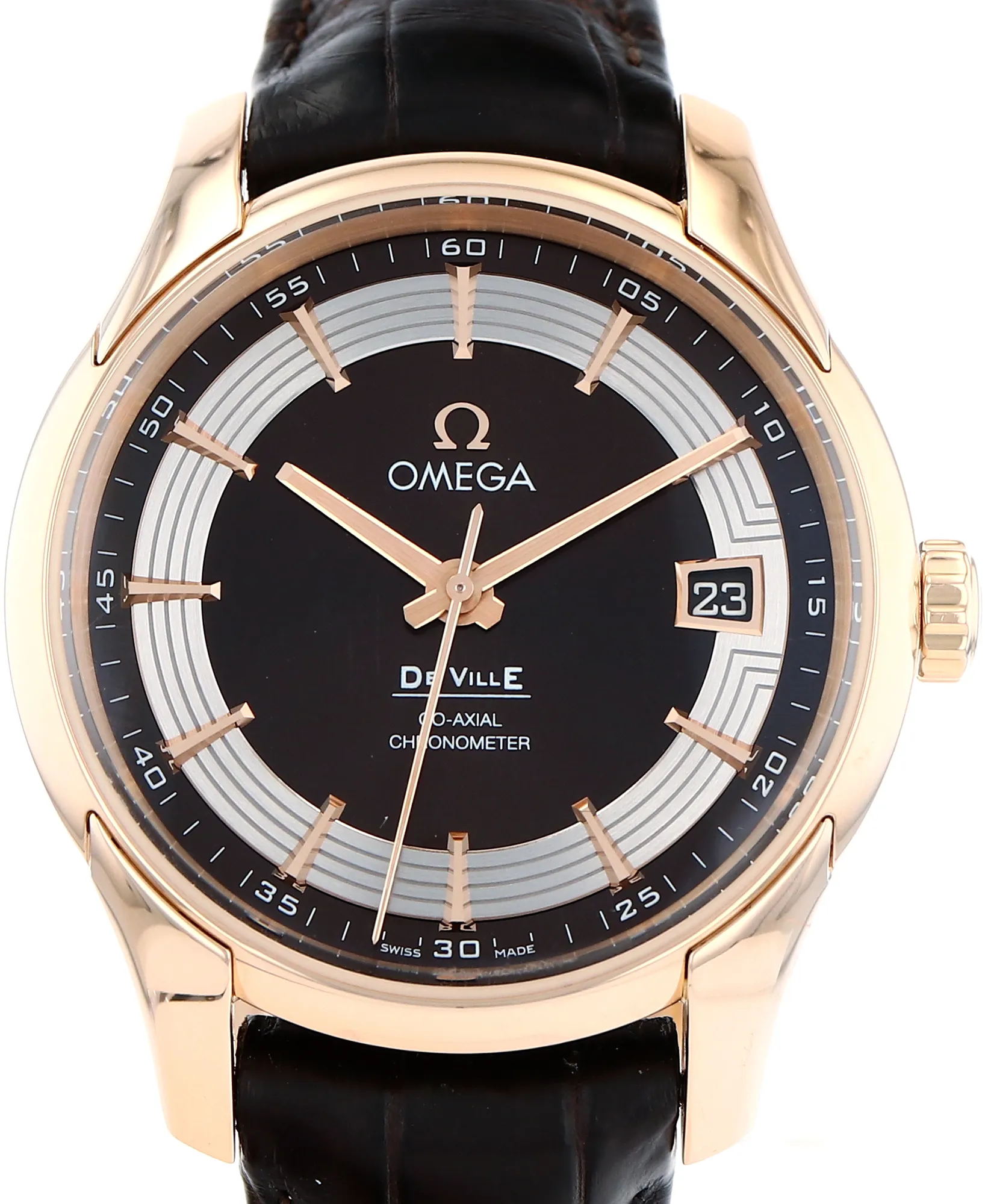 Omega De Ville Hour Vision 431.63.41.21.13.001 41mm Rose gold and 18k rose gold Brown