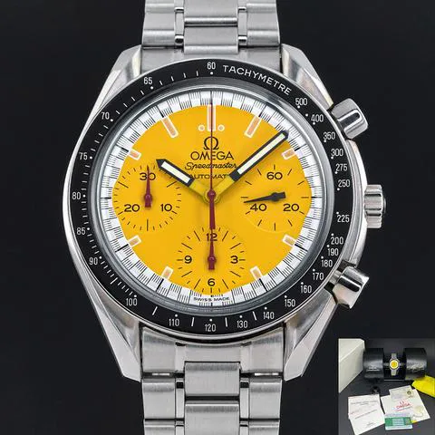 Omega Speedmaster Reduced 3510.12 39mm Stainless steel Yellow