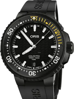 Oris Aquispro Date Calibre 400 01 400 7767 7754-07 426 64BTEB Titanium and Black DLC Black