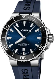 Oris Aquis Date 01 733 7730 4135-07 4 24 65EB Stainless steel Blue