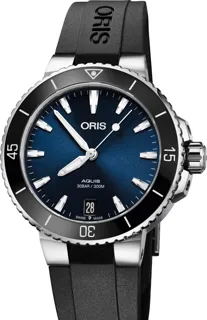 Oris Aquis Date 01 733 7731 4135-07 4 18 64FC Stainless steel Blue