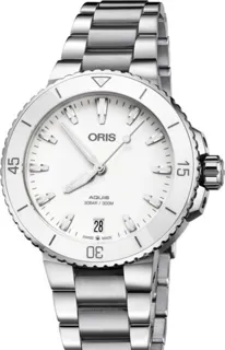 Oris Aquis Date 01 733 7731 4151-07 8 18 05P Stainless steel White