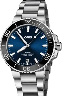 Oris Aquis Date 01 733 7732 4135-07 8 21 05PEB Stainless steel Blue