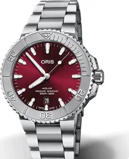 Oris Aquis Date 01 733 7766 4158-07 8 22 05PEB Stainless steel Red