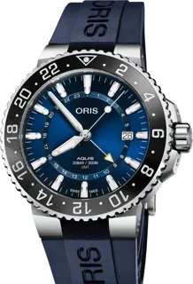 Oris Aquis GMT Date 01 798 7754 4135-07 4 24 65EB Stainless steel Blue