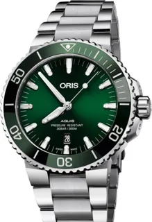 Oris Aquis Date 01 733 7730 4157-07 8 24 05PEB Stainless steel Green