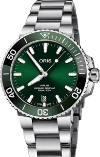 Oris Aquis Date 01 733 7766 4157-07 8 22 05PEB Stainless steel Green