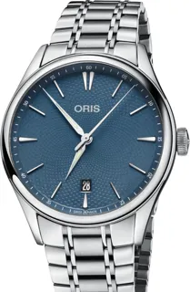 Oris Artelier Date 01 733 7721 4055-07 8 21 88 Stainless steel Blue