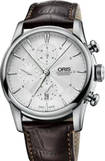 Oris Artelier Chronograph 0177476864051-0752370FC Stainless steel Silver