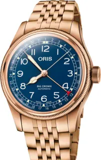 Oris Big Crown Bronze Pointer Date 01 754 7741 3165-07 8 20 01 40mm Bronze Blue