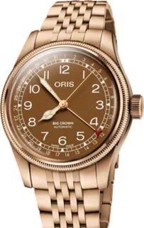 Oris Big Crown Bronze Pointer Date 01 754 7741 3166-07 8 20 01 40mm Bronze Brown