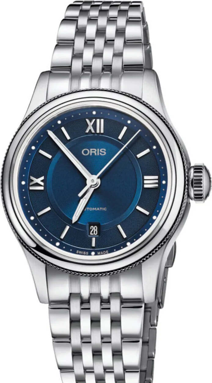 Oris Classic 01 561 7718 4075-07 8 14 10 28.6mm Stainless steel Blue