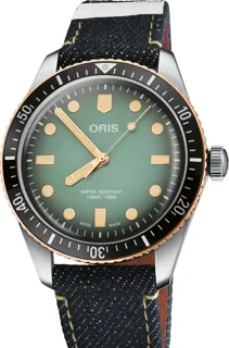 Oris Oris x Momotaro 01 733 7707 4337-Set Stainless steel Green