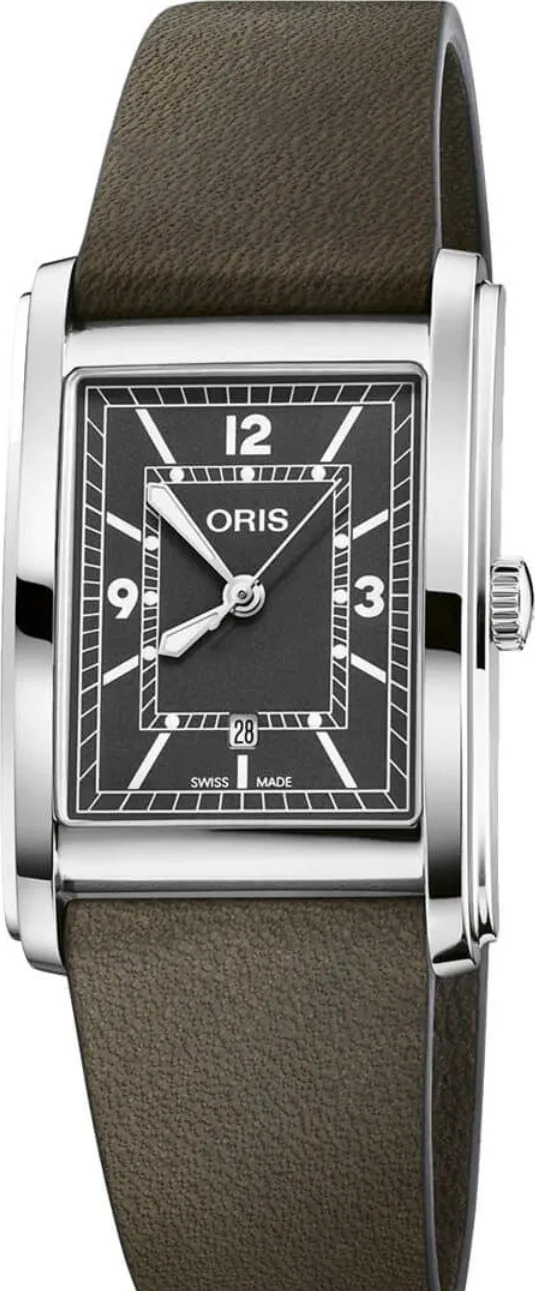 Oris Rectangular 01 561 7783 4063-07 5 19 16 25.5mm Stainless steel Green