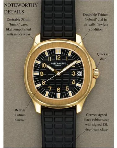 Patek Philippe Aquanaut 5065 J 38mm Yellow gold Black 2