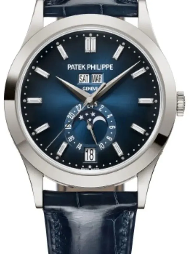 Patek Philippe Complications 5396G-017 38.5mm White gold Blue