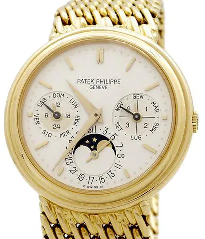 Patek Philippe Perpetual Calendar 3945/001 36mm Yellow gold Silver