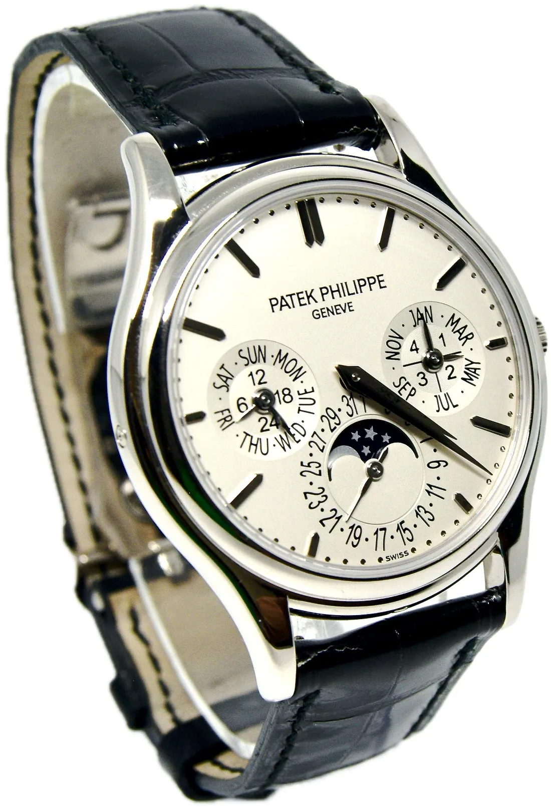 Patek Philippe Perpetual Calendar 5140G-001 37mm White gold Black 1