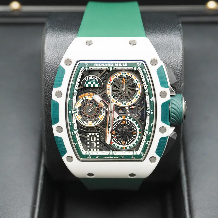 Richard Mille RM72-01 RM72-01 38.5mm White And Green Quartz TPT Skeletonized 1