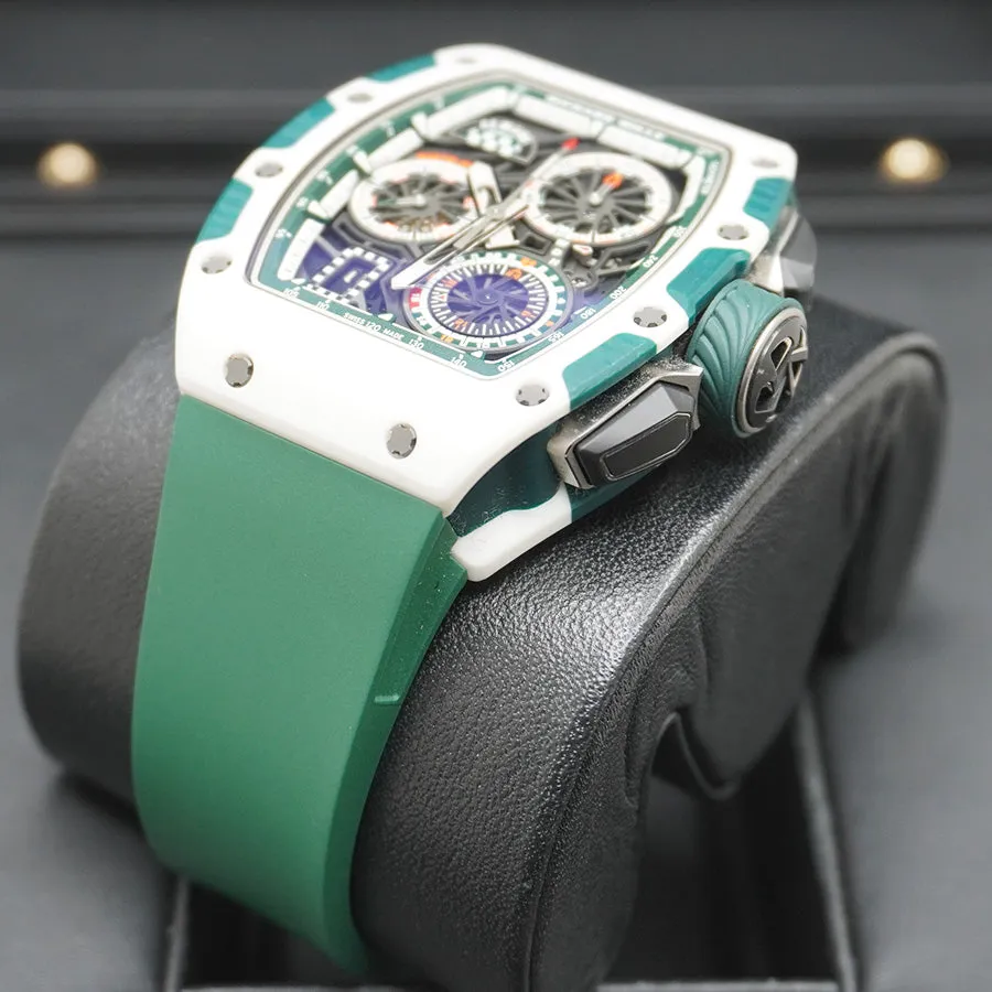 Richard Mille RM72-01 RM72-01 38.5mm White And Green Quartz TPT Skeletonized 3