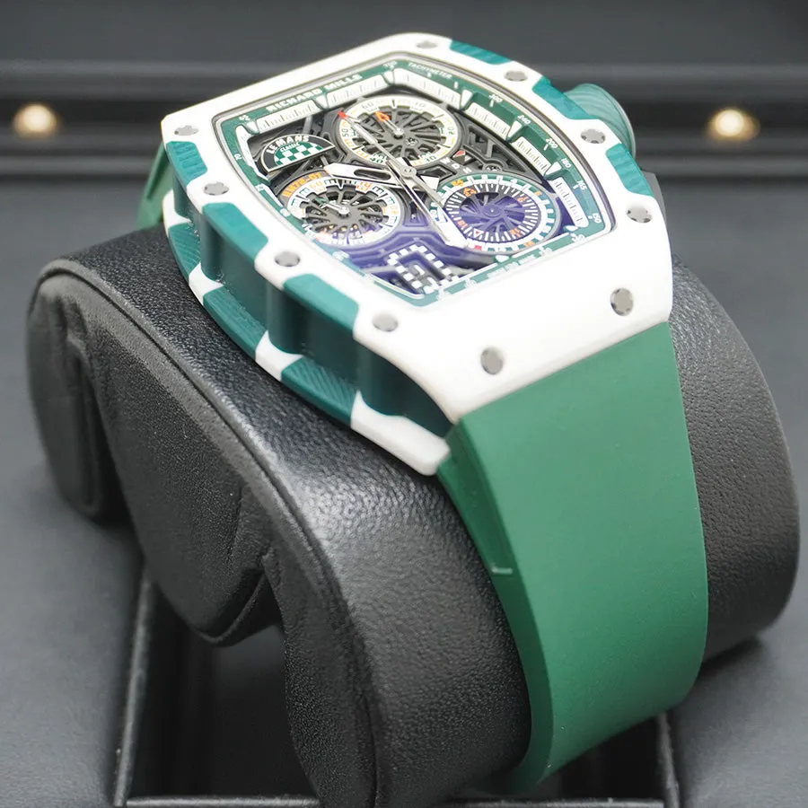 Richard Mille RM72-01 RM72-01 38.5mm White And Green Quartz TPT Skeletonized 4