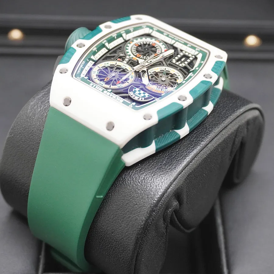 Richard Mille RM72-01 RM72-01 38.5mm White And Green Quartz TPT Skeletonized 5