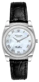 Rolex Cellini Cestello 6311 26mm 18k white gold and Diamond White