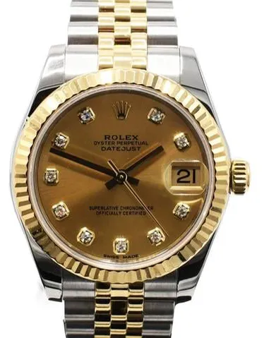 Rolex Datejust 31 178273 31mm Yellow gold Champagne