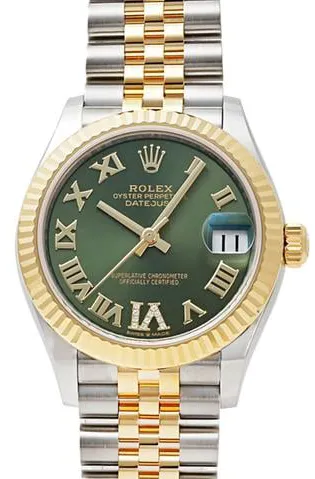 Rolex Datejust 31 278273 31mm Yellow gold and Stainless steel Green