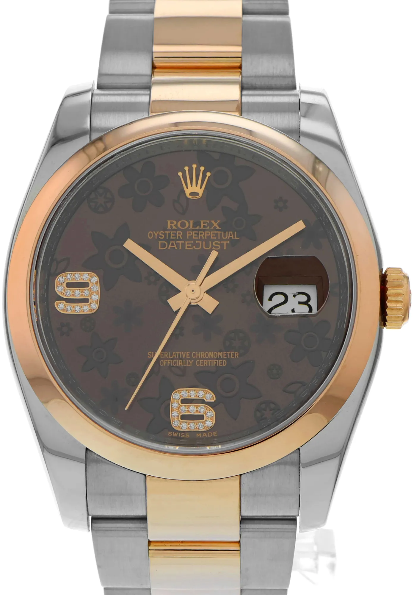 Rolex Datejust 36 116201 36mm Rose gold and Stainless steel and 18k rose gold Brown