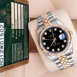 Rolex Datejust 36 116233 Stainless steel Black