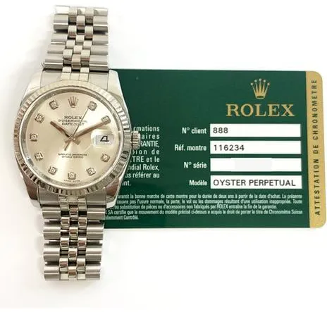 Rolex Datejust 36 116234 36mm Stainless steel Silver