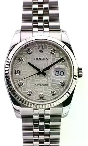 Rolex Datejust 36 116234 36mm Stainless steel White