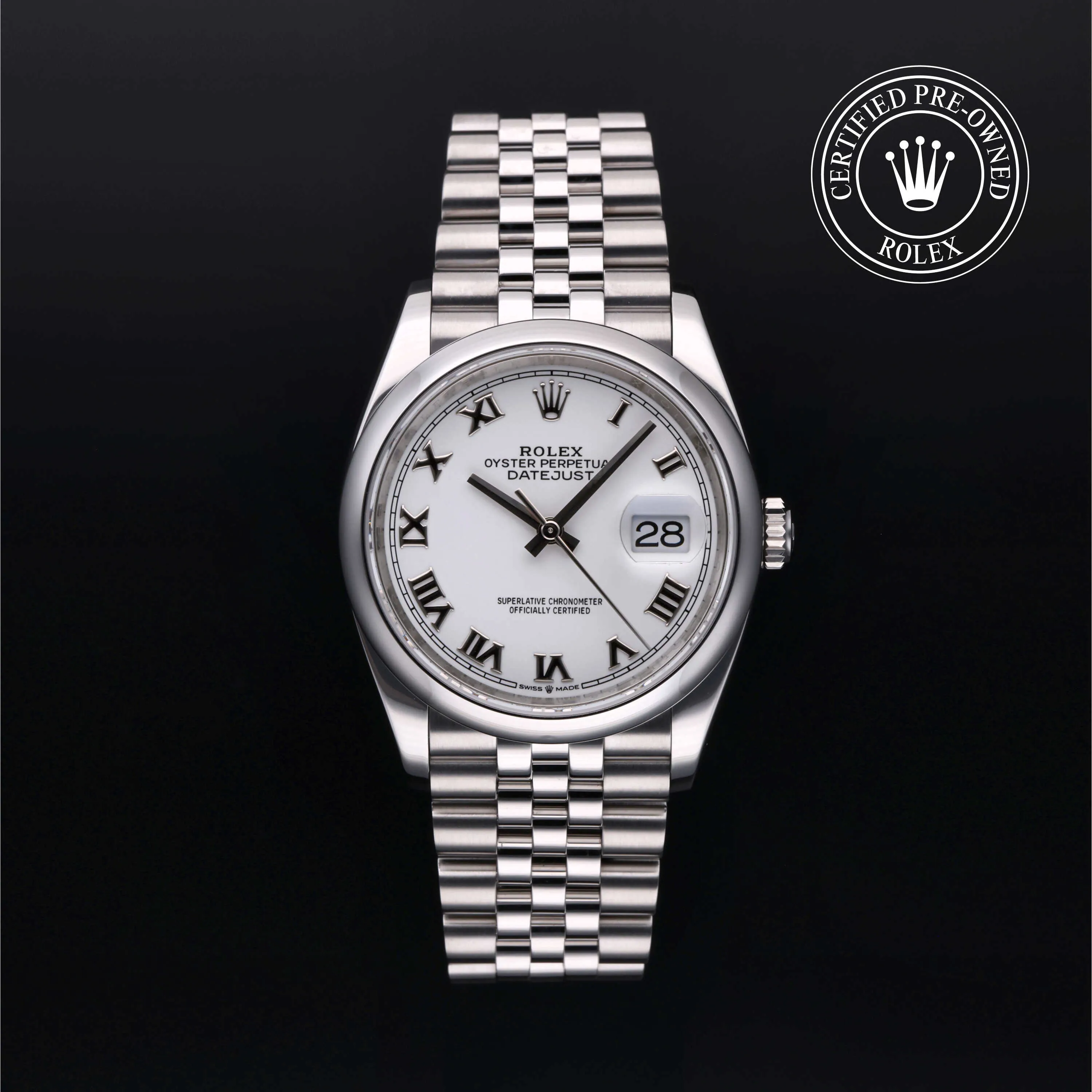 Rolex Datejust 36 126200 36mm Oystersteel White