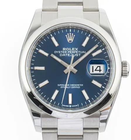 Rolex Datejust 36 126200 36mm Stainless steel Blue