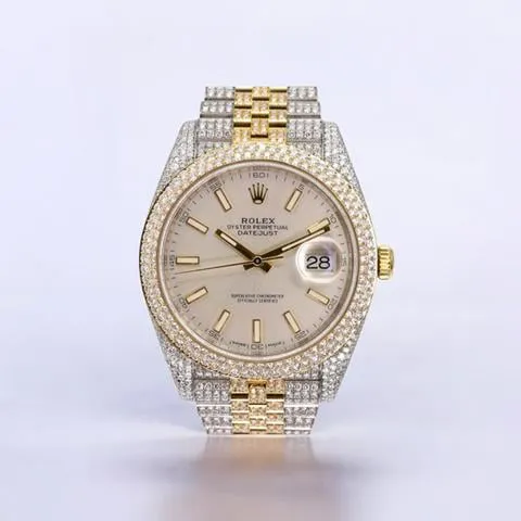 Rolex Datejust 41 126303 41mm Yellow gold and Stainless steel Silver