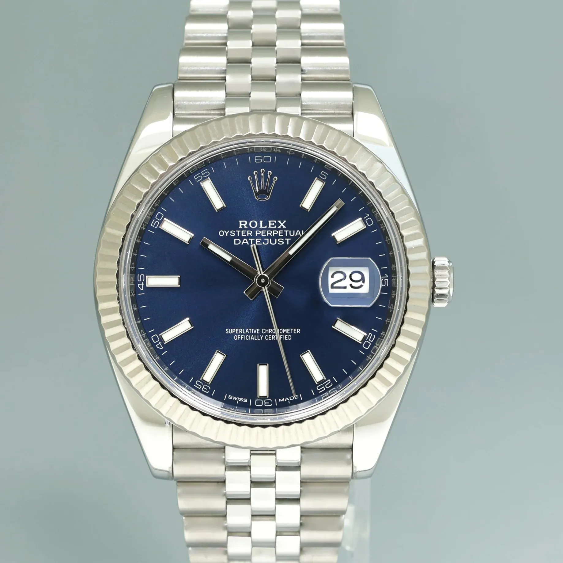 Rolex Datejust 41 126334-0002 41mm White gold and Oystersteel Blue