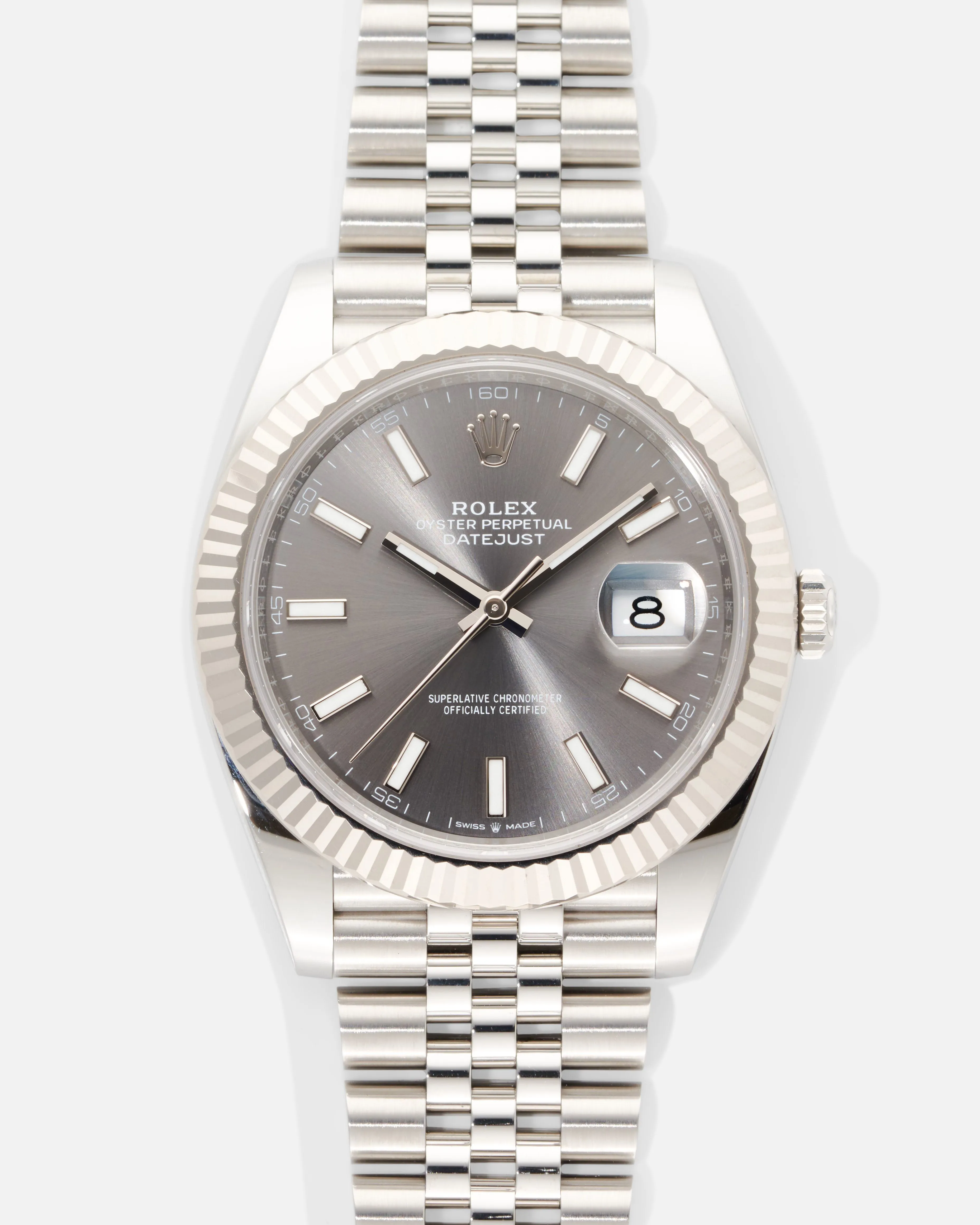 Rolex Datejust 41 126334-0014 41mm White gold and Oystersteel Gray