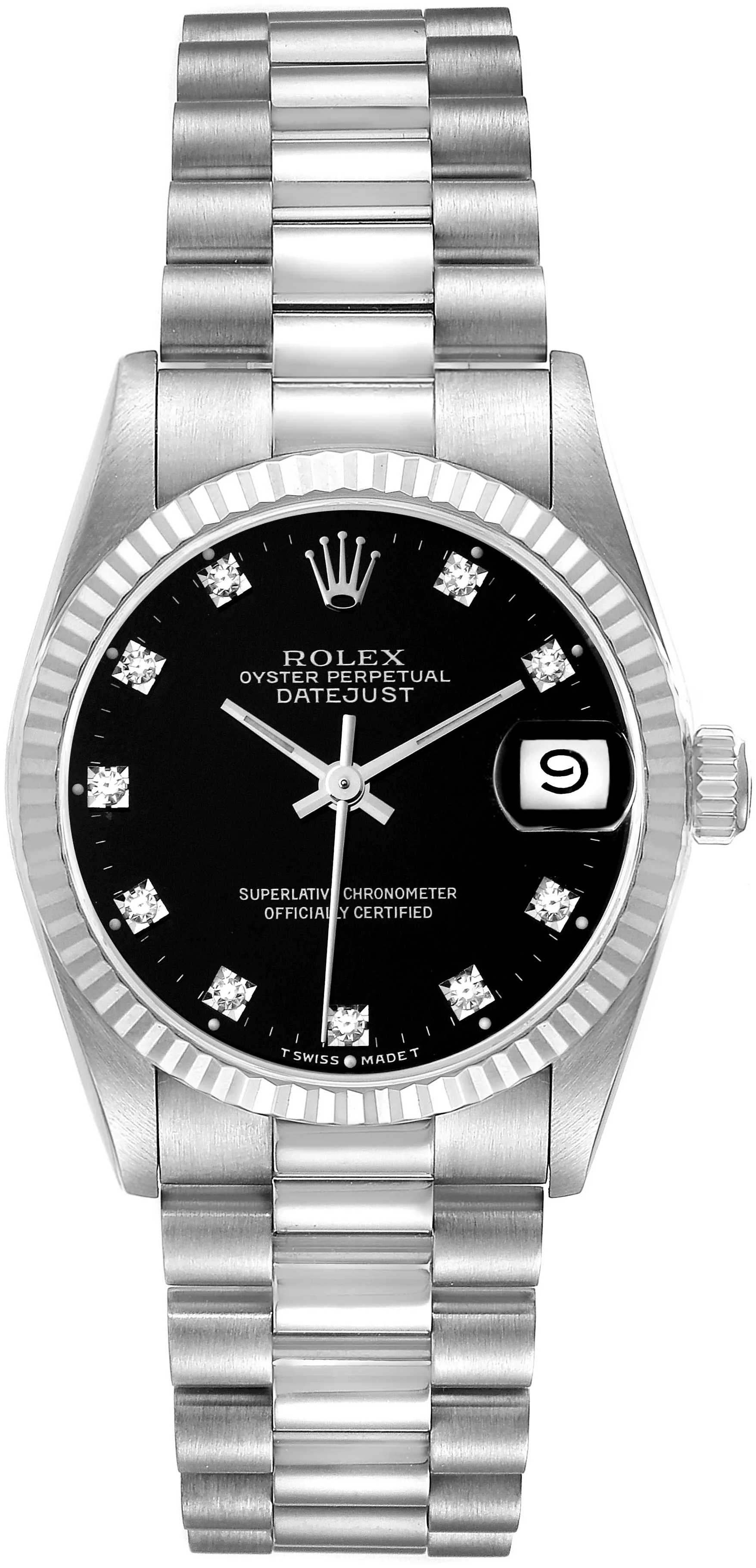 Rolex Datejust 68279 31mm White gold Black