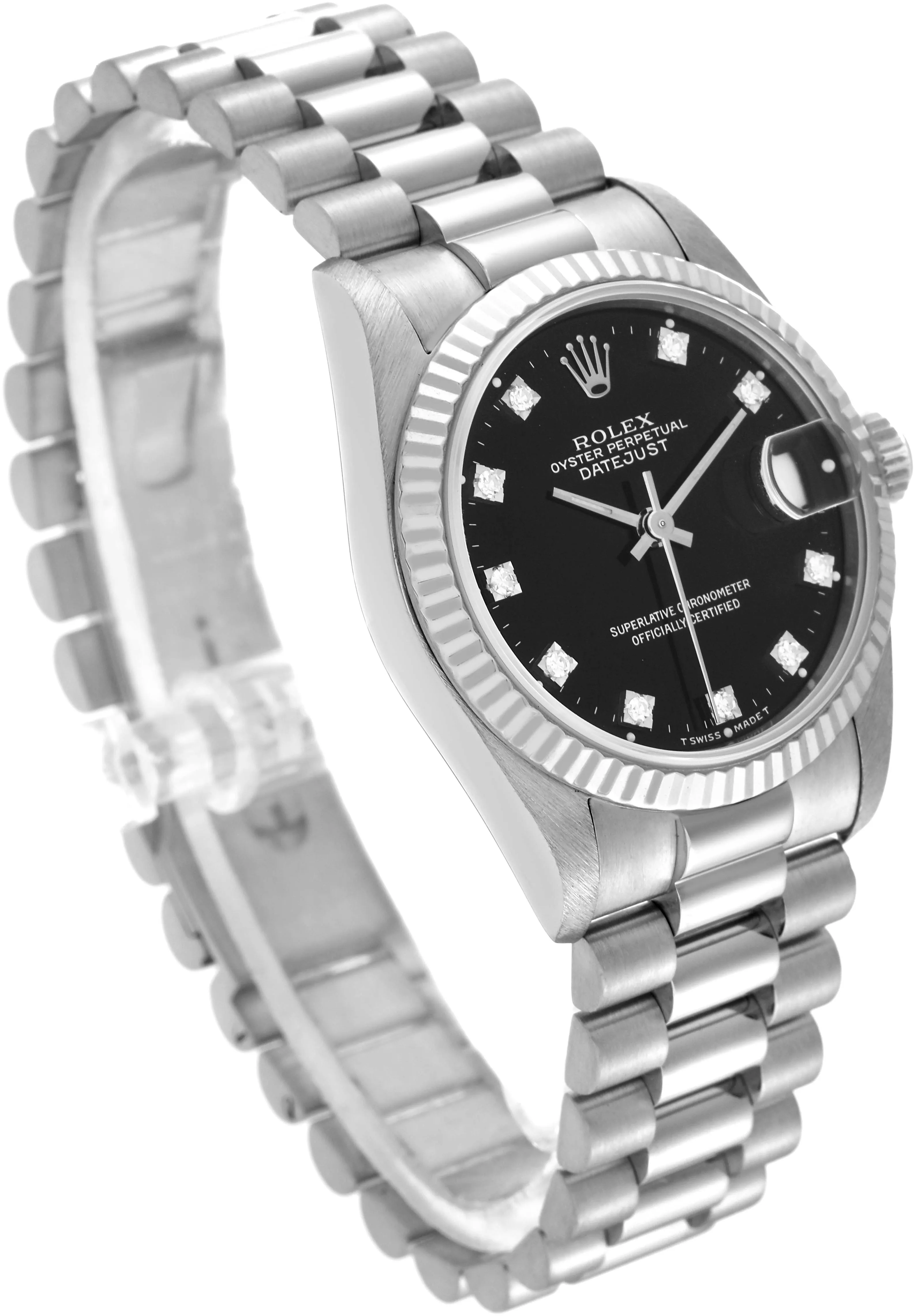 Rolex Datejust 68279 31mm White gold Black 2