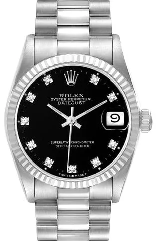 Rolex Datejust 68279 31mm White gold Black