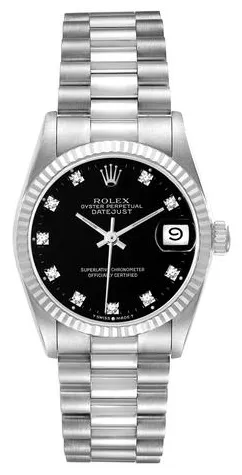 Rolex Datejust 68279 31mm White gold Black 5