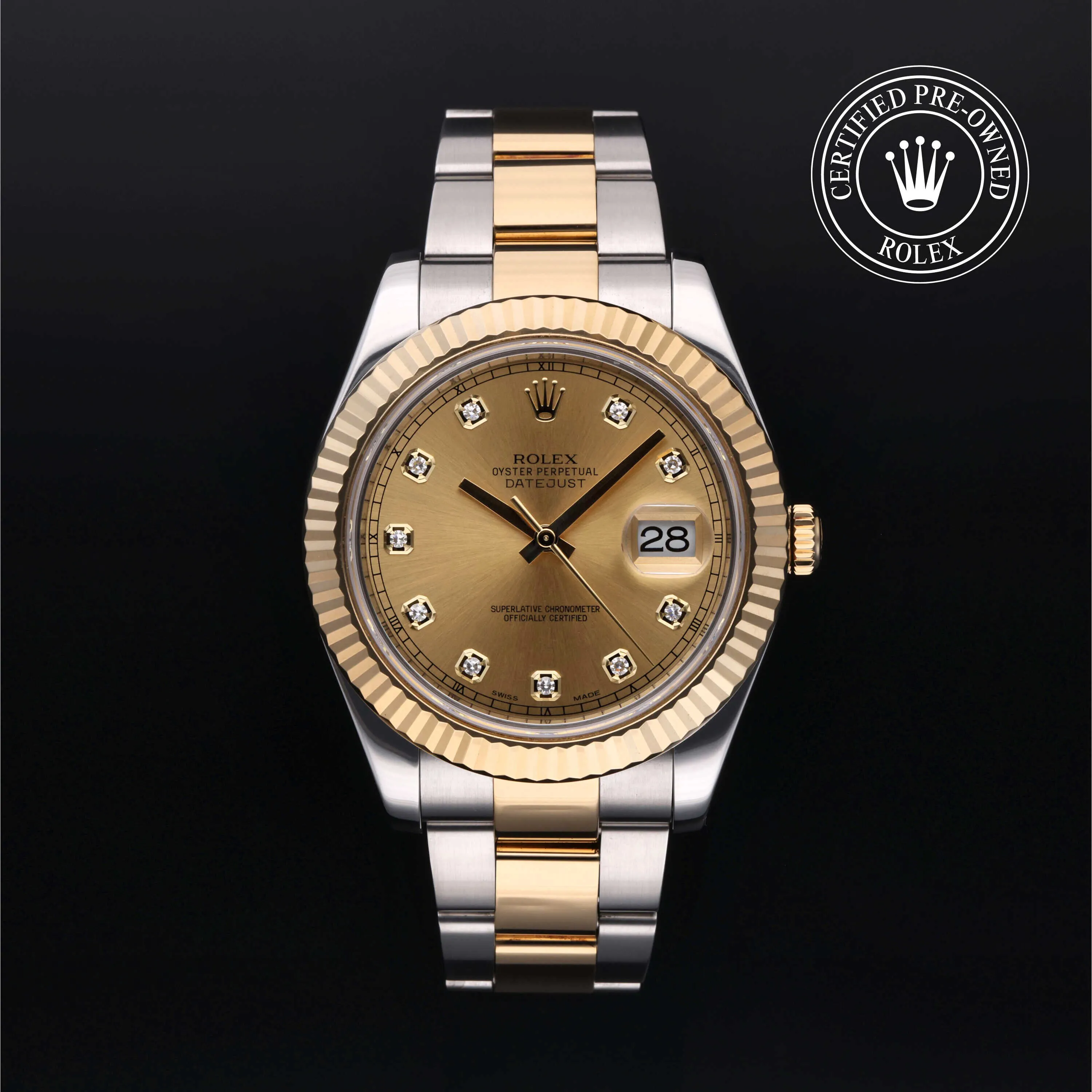 Rolex Datejust II 116333 41mm Yellow gold and Oystersteel Champagne