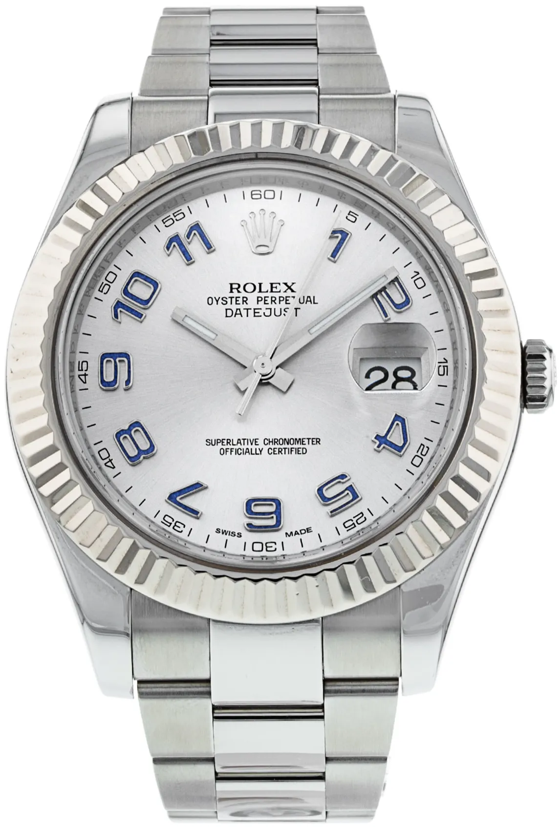 Rolex Datejust II 116334 41mm White gold and Stainless steel Rhodium Arabic